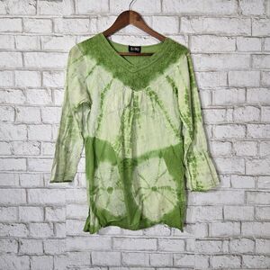 SIMI cute tye-dye long sleeve top